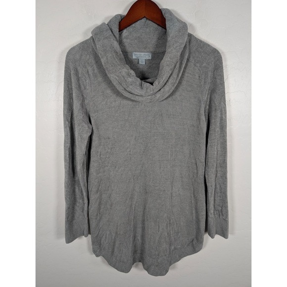 Barefoot Dreams Sweaters - Barefoot Dreams Sweater Womens Small Gray Cowl Neck Cozy Chic Ultra Lite Soft